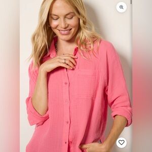 Z Supply Perfect Airy Top in Bright Pink size XS
